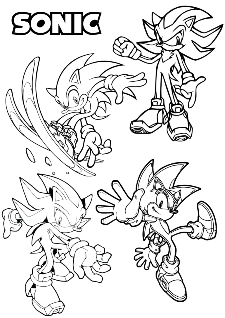 Coloring Pages Sonic Characters