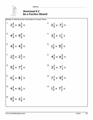 Grade 8 Math Fractions Worksheets Pdf