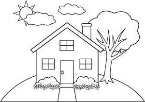 Cartoon House Coloring Pages Coloring Home