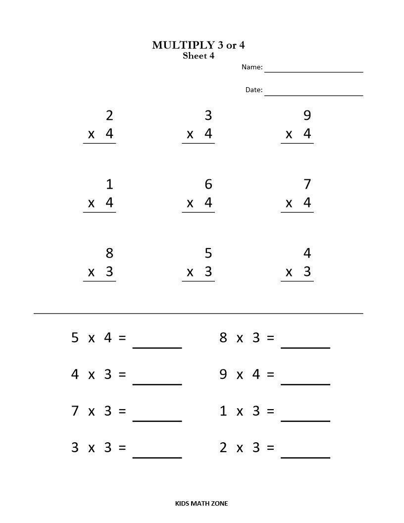 Yasminas Post — Multiplication Grade 6 Math Worksheets Pdf