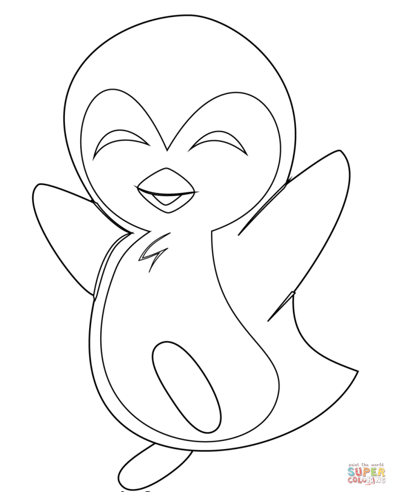 Penguin Coloring Page Free