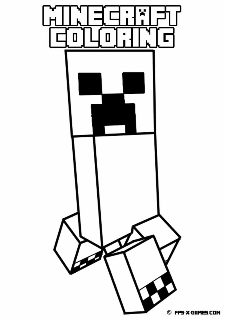 Coloring Pages Minecraft Creeper