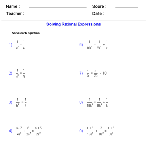 31 Solving Equations With Fractions Worksheet With Answers Worksheet