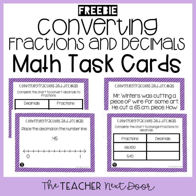 Converting Fractions To Decimals Worksheet 4Th Grade