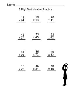 4th Grade Multiplication Practice Worksheets Times Tables Worksheets