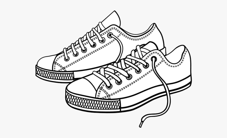Coloring Page Of A Tennis Shoe
