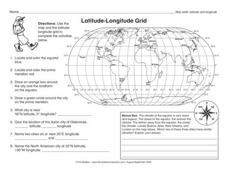 5th Grade Latitude And Longitude Worksheets Pdf Answers