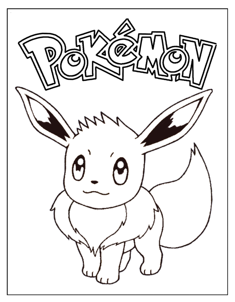 Pokemon Eevee Coloring Pages Printable