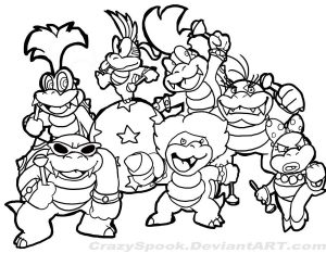 Super Mario Brothers Characters Coloring Page Super mario coloring