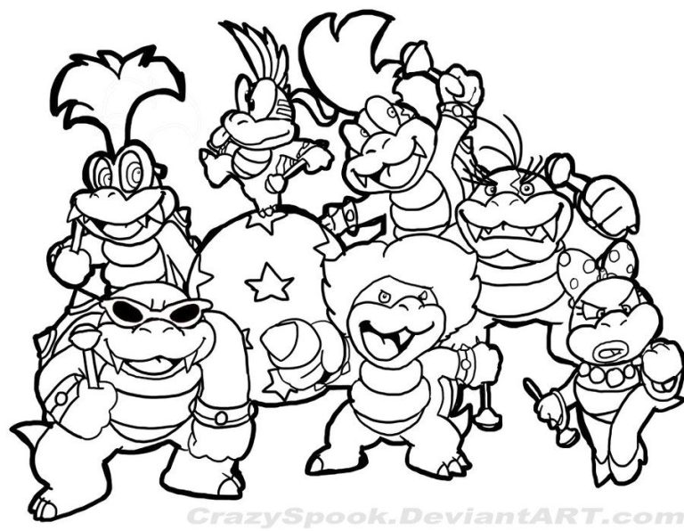 Coloring Pages Mario Brothers Characters