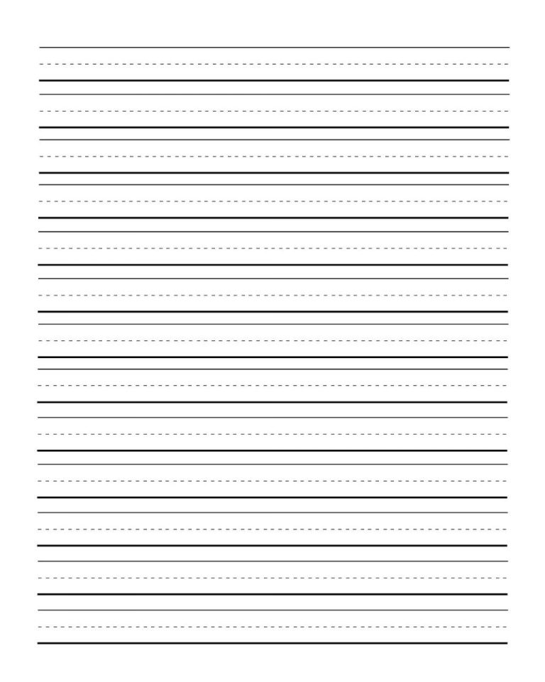 Free Printable Blank Handwriting Worksheets Pdf