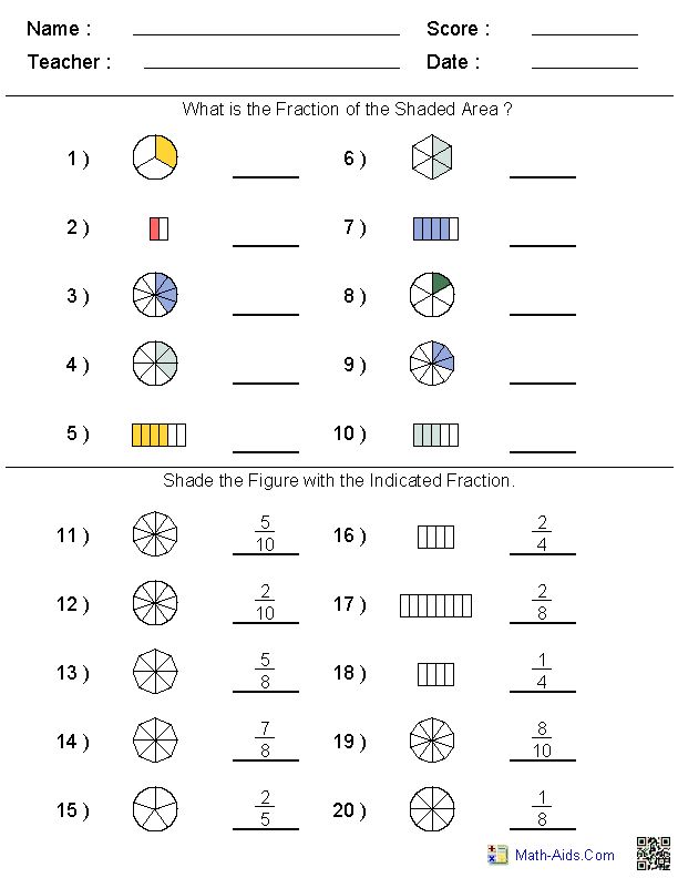 9th Grade Grammar Worksheets Easy math worksheets, Fractions
