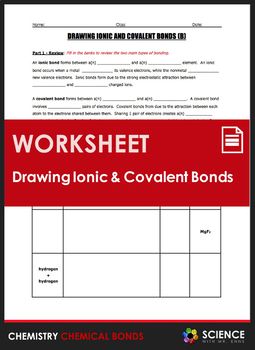 Ionic And Covalent Bonding Worksheet Teaching Tool