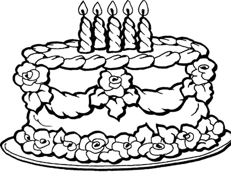 Birthday Cake Coloring Page Pdf