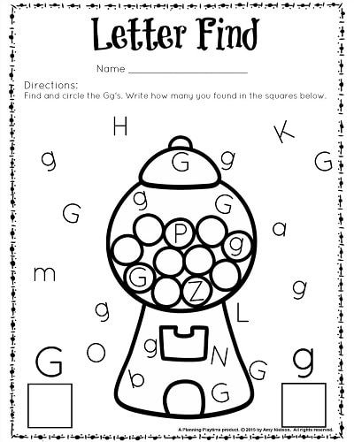 Find The Letter Worksheets For Preschoolers