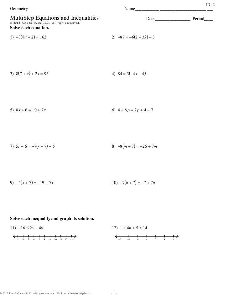 Solving Linear Equations Worksheet Pdf Kuta