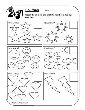 Printable Counting Worksheets For Preschool