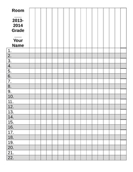 Printable Grading Sheet For Teachers