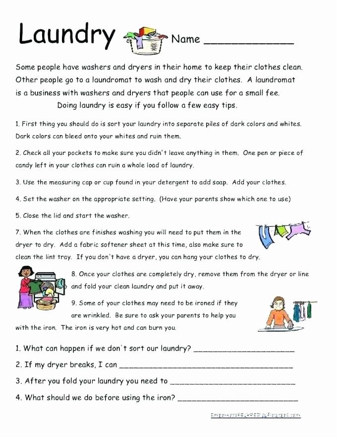 Free Printable Life Skills Worksheets For Kids