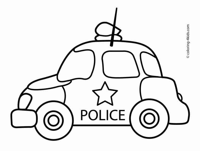 Police Car Colouring Pages To Print