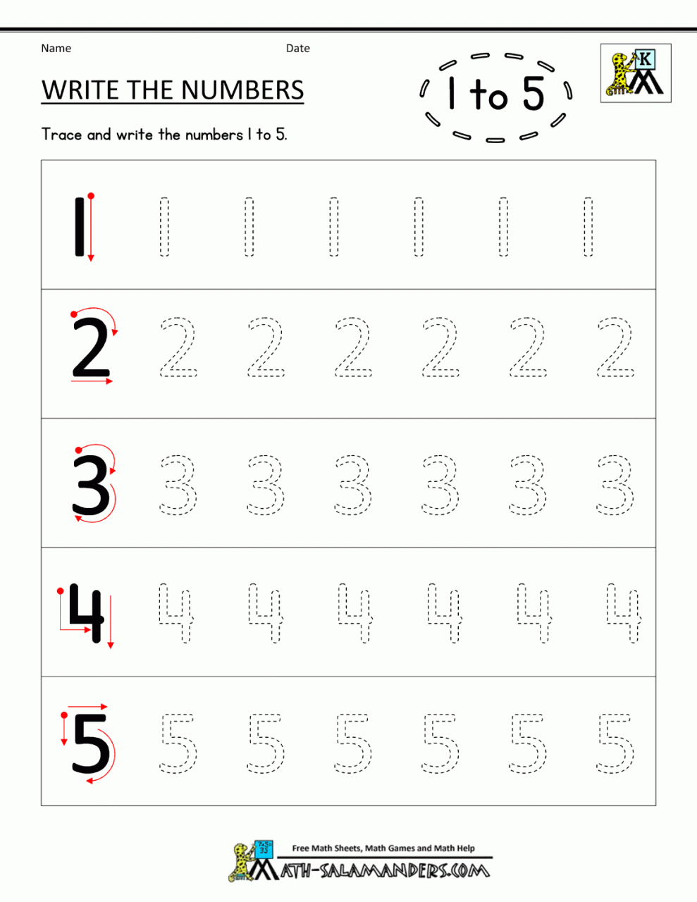 Number Writing Practice Sheets Pdf