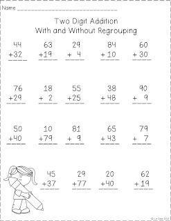 Mixed Double Digit Addition And Subtraction With Regrouping Worksheets