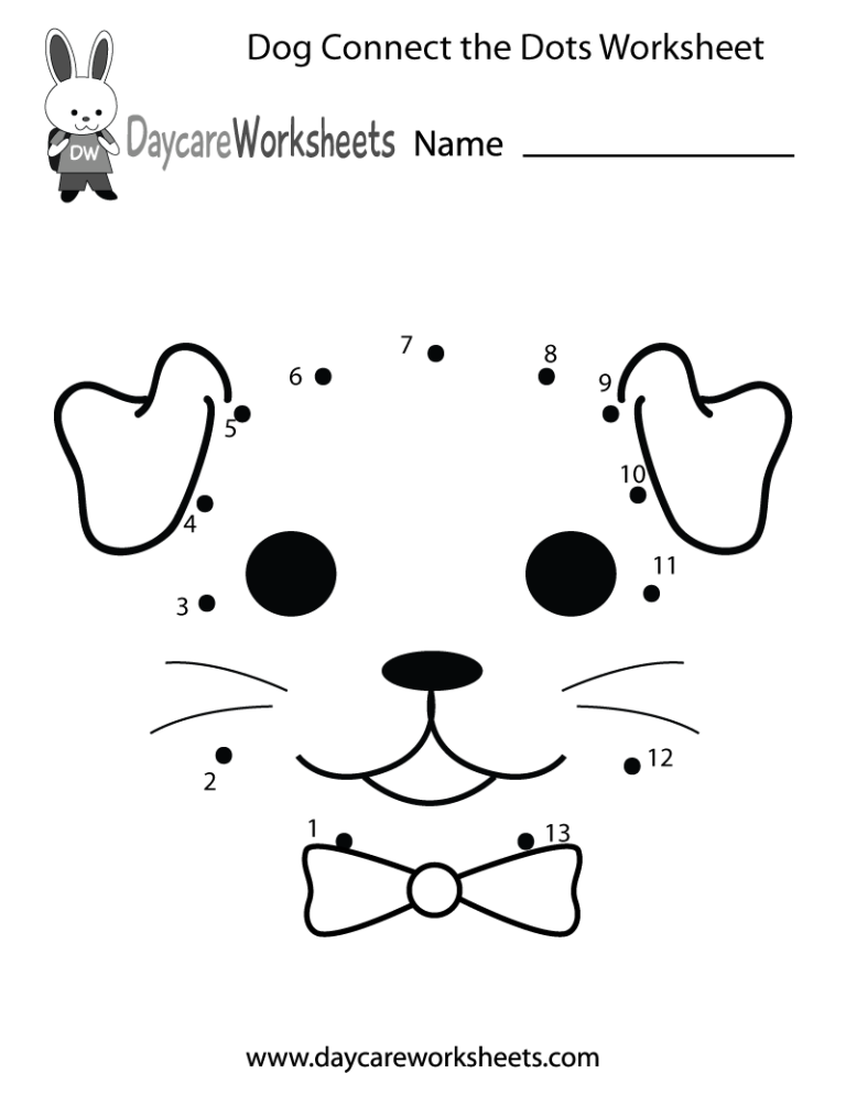 Printable Preschool Dot To Dot Worksheets 1 10