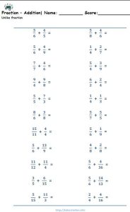 5th Grade Math Worksheet Fractions Worksheets For All Free Worksheets