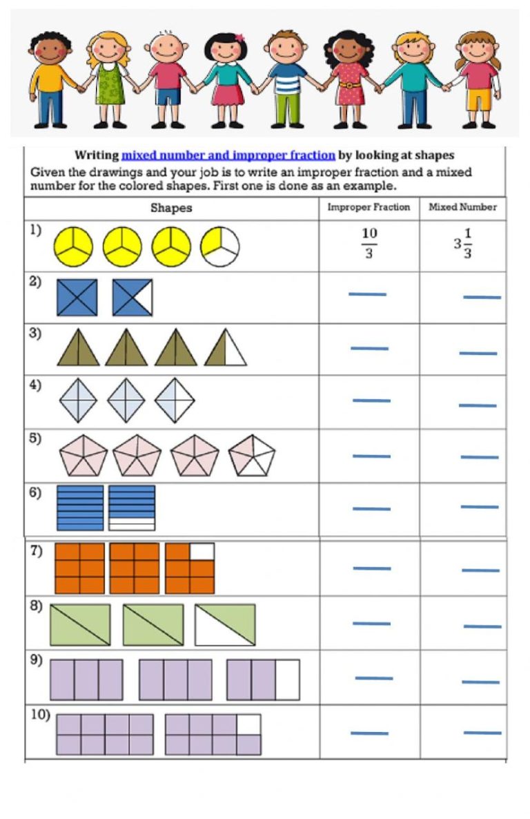 Fractions On A Number Line Worksheet Grade 3
