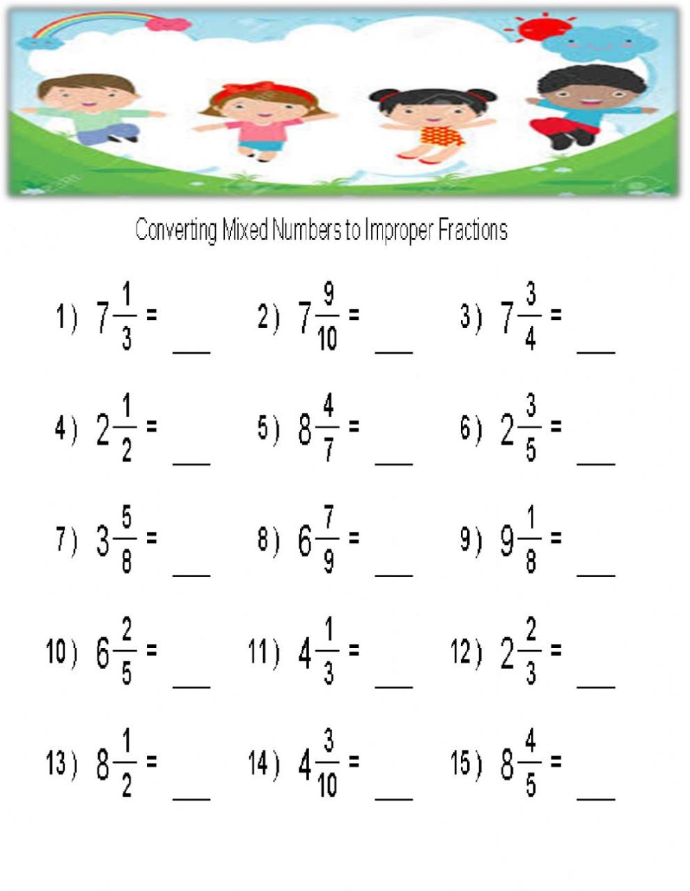 Complex Fractions Worksheet With Answers Pdf
