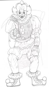 Pennywise Coloring Page It Creepy Clown Etsy in 2021 Avengers