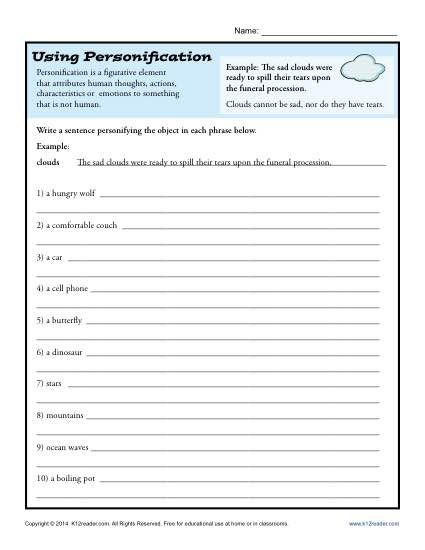 Free Printable 6th Grade Writing Worksheets