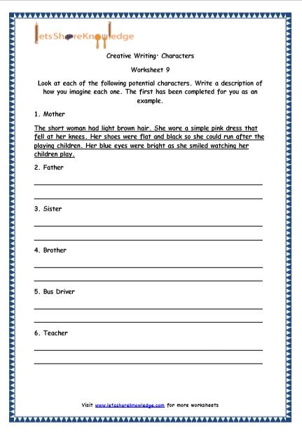 Free Printable 4th Grade Writing Worksheets