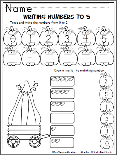 Kindergarten Counting Worksheets 1-5