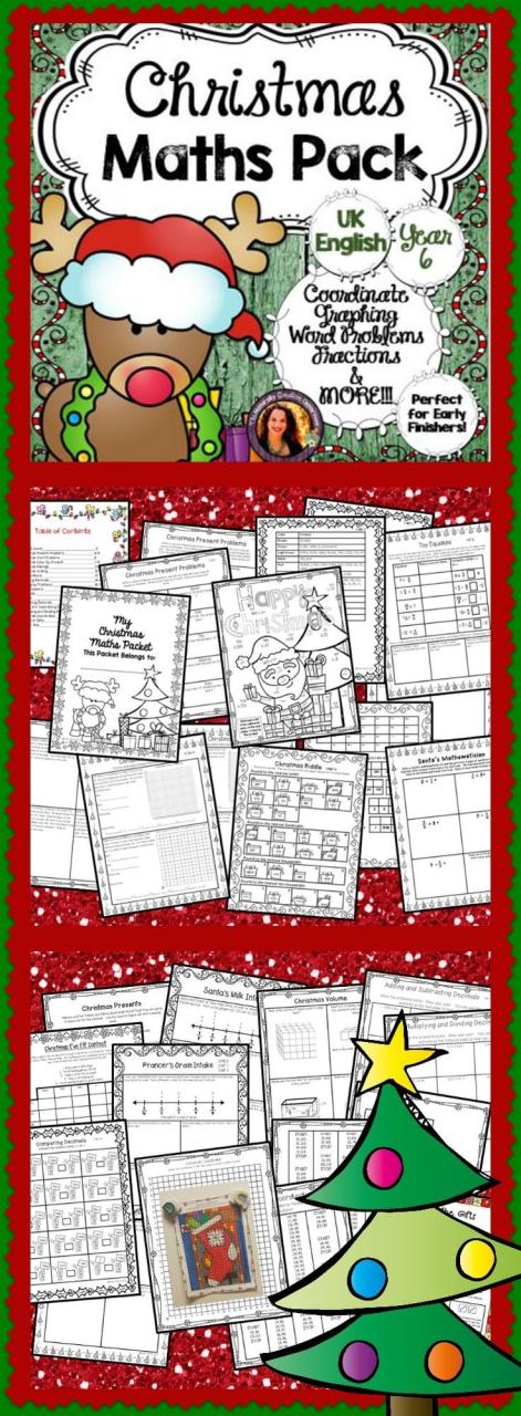 Christmas Maths Pack for Year 6 Christmas math, Holiday activities, Math