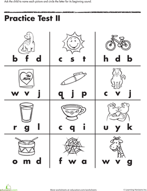 Printable Beginning Sounds Worksheets For Kindergarten