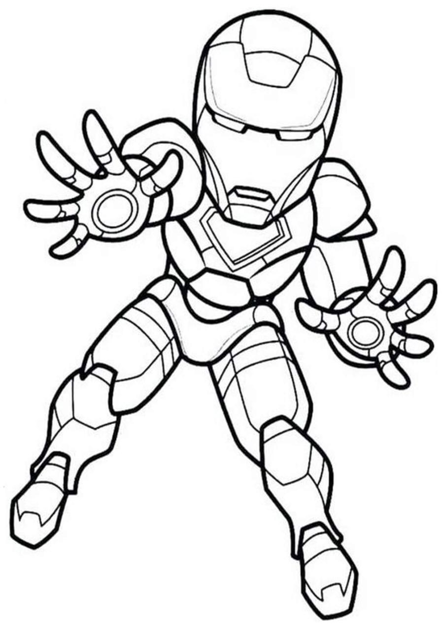Iron Man Coloring Page Easy