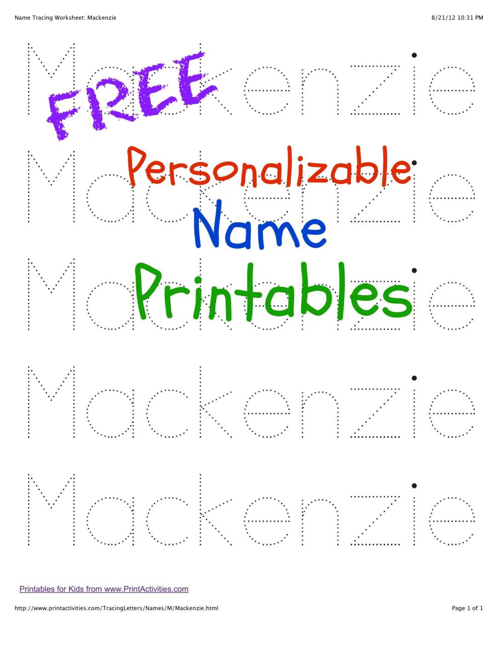 Name Writing Practice Sheets Free Printable
