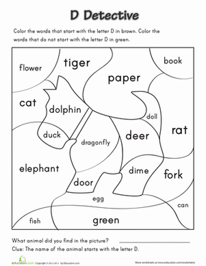 Identifying Letter D Worksheets For Preschool