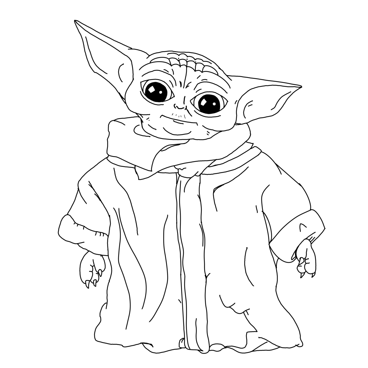 I created a coloring page for Bebe Yoda (The Child) Enjoy /r/BabyYoda