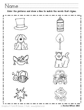 Free Printable Rhyming Worksheets For Preschoolers