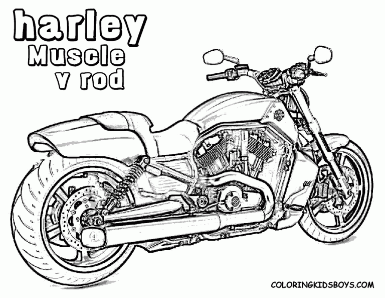 Coloring Pages Of Cars And Motorcycles