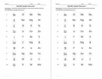 Chemistry Atoms And Isotopes Worksheet