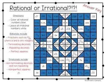 Rational And Irrational Numbers Worksheet Grade 7 Pdf