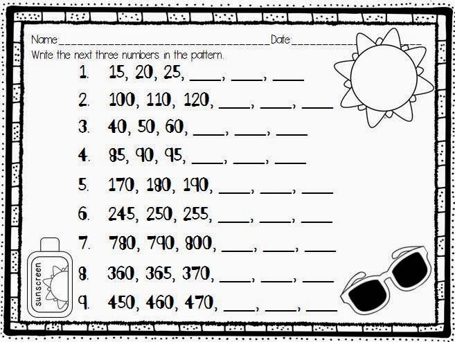 Grade 3 4th Grade Number Patterns Worksheets