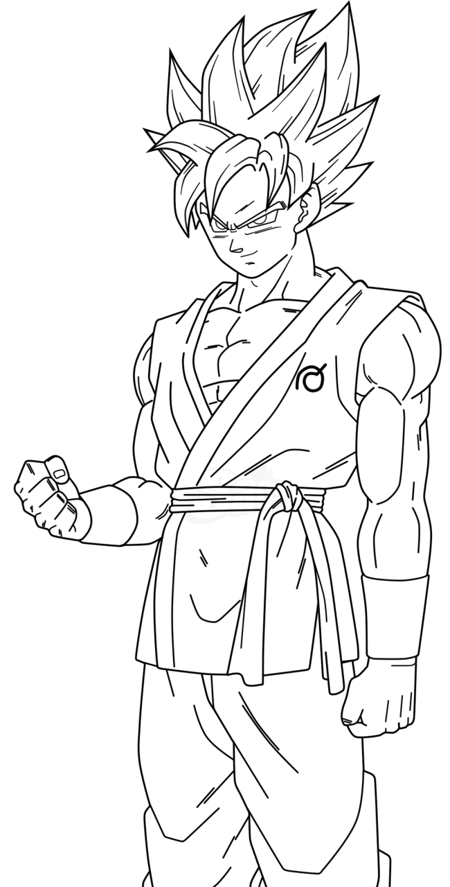 Goku Coloring Pages Easy