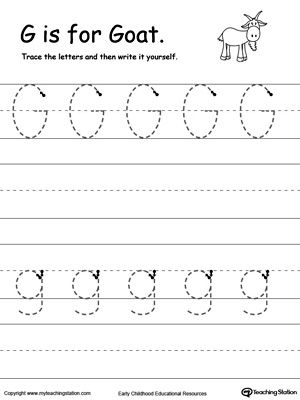 Tracing Letter G Worksheets For Preschool