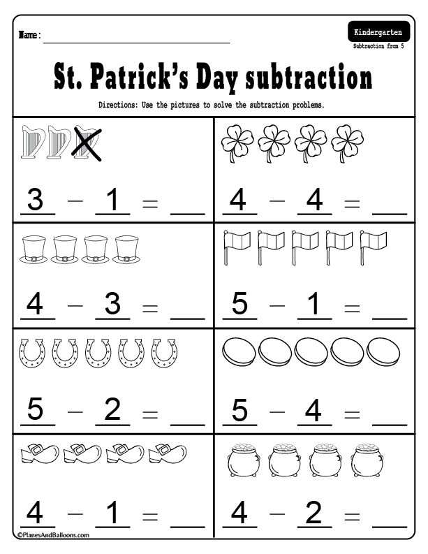 Kindergarten Addition And Subtraction Problems