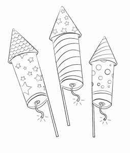 Fourth of July coloring and activity pages 4th of July fireworks