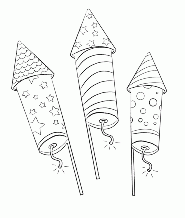 4Th Of July Coloring Pages Fireworks